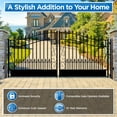 thumbnail image 2 of ALEKO Steel Dual 16 x 6 feet Black Swing Driveway Gate Venice Style, 2 of 14