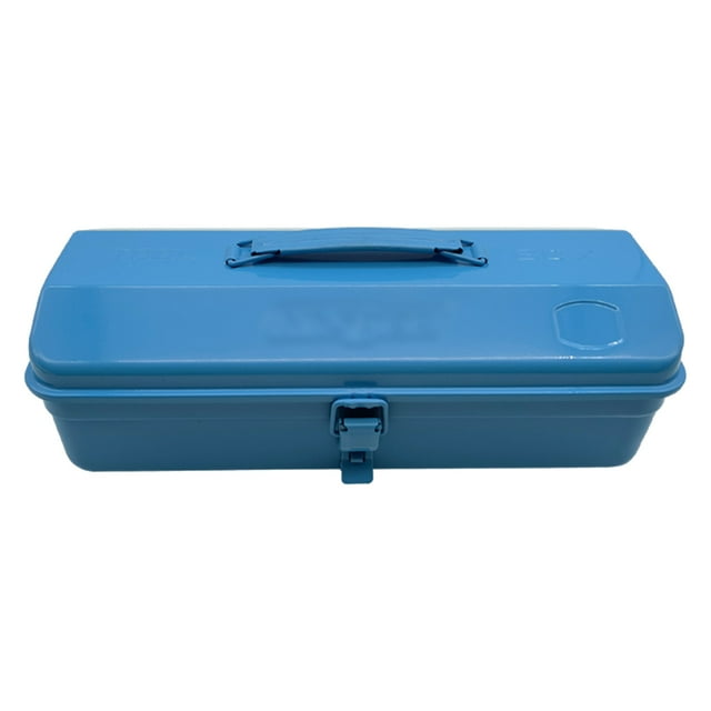 Riwesomey Herramientas Caja de acero de hoja de estructura portátil y fuerte práctica para piezas de repuesto Amplia aplicación Artesanía Herramientas y ferretería Azul 370*160*120