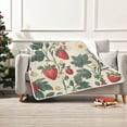 thumbnail image 7 of Yayeee Throw Blanket for Couch Soft Warm 50" x 60" Sofa Chair Bed Decoration, Small Strawberry Pattern, 7 of 7