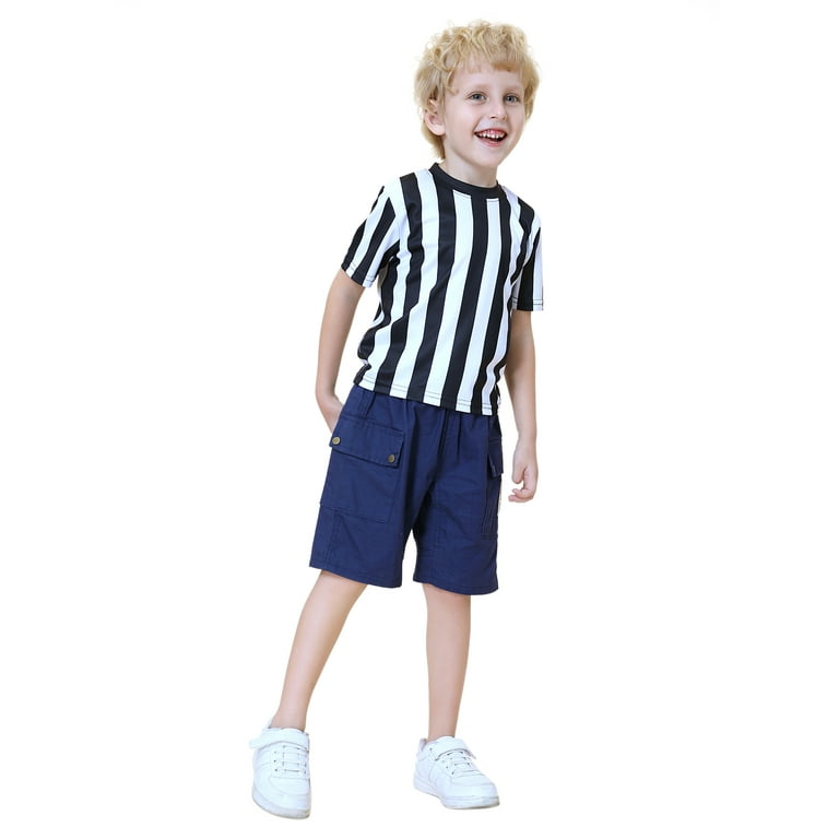  TOPTIE Children's Referee Shirt Set, Sports Football Shirt,  Umpire Hat-2XS : Sports & Outdoors