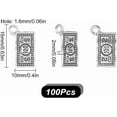 thumbnail image 2 of 1 caja de 100 amuletos de dinero a granel con forma de billete de 100 dólares, moneda, dije de aleación de plata., 2 of 5