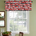 thumbnail image 3 of Valentines Day Curtain Valances for Windows, Kitchen Valance Window Treatments Panel 2 Pack, Red Love Hearts Romantic Black Stripes Rod Pocket Short Curtains for Bathroom Bedroom 42 x 18 Inch, 3 of 8
