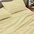 thumbnail image 4 of 800 Thread Count 100% Egyptian Extra Long Staple Cotton Sheet Set, 4 Pc Set, Sateen Weave, Hotel Collection Soft Luxury Bedding, Fits Upto 15" Inch Deep Pocket (Ivory Solid, Full Size), 4 of 8