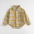 thumbnail image 2 of WXFAZCVU Baby Boy Clothes Plaid Flannel Shirt Toddler Button Down Jacket Coat Fall Outfits Size 12-18 Months, 2 of 4