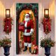 thumbnail image 4 of Decoraciones de Navidad Interior 35 X 71 Pulgadas Marco de Puerta de Navidad - Patrón de Santa Claus - Decoración de Puerta de Navidad - Decoración de Fiesta Del Festival, 4 of 6