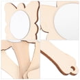 thumbnail image 2 of Miangastore 10Pack Hand Mirror Cute Light Brown Wood Reflection Dressing Table Use, 2 of 9