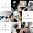 thumbnail image 6 of Macally Car Headrest Mount - Road Trip Essentials for Kids - Back Seat Tablet Holder for Car, for iPad Pro/Air/Mini, Nintendo Switch, Phones with Dual Positions and 360° Rotation, 6 of 7