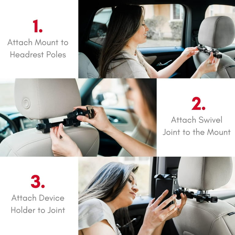 Macally Car Headrest Mount Road Trip Essentials for Kids Back