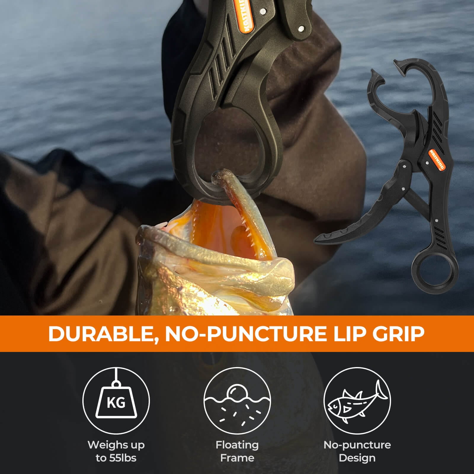 KastKing 6PC Fishing Tool Kit, Pliers, Fillet Knife, Lip Gripper SteelStream