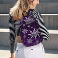thumbnail image 5 of Rocae Snowflake Gradient Purple for Canvas College Laptop Backpack for Men Women-Medium, 5 of 5