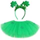 thumbnail image 3 of Falda tutú para el Día de San Patricio para niñas pequeñas, minifaldas de tul con tutú de trébol verde esponjoso para fiestas de festivales y vacaciones, 3 of 5
