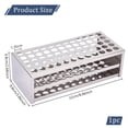 thumbnail image 2 of 60 Sockets Stainless Steel Test Tube Rack Stainless Steel Test Holder Rack 13.5mm Hole Centrifuge Tube Holder Labortory Display for Test Tubes Chemistry Laboratory 8.7x3.9x2.7 inch, 2 of 9