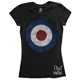 thumbnail image 1 of The Who - Camiseta Target Efecto Envejecido de Algodón para Mujer (Negro), 1 of 2