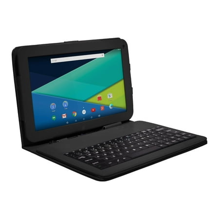 Visual Land Prestige 10.1" Quad Core Tablet 16GB Includes Keyboard Case - Black