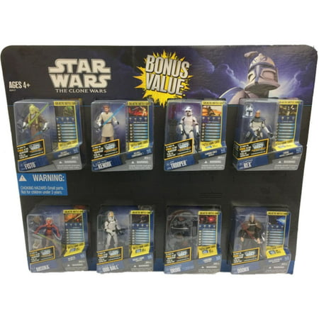 Star Wars the Clone Wars Bonus Value Huge 8 Piece Action Figure Set With