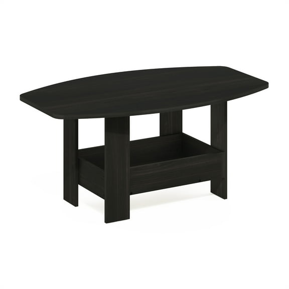HomeStock Coastal Charm Coffee Table with Storage Compartment, Espresso