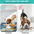 thumbnail image 4 of Dog Food Mat for Pet Dog Food Mat, Dog Mat for Food and Water, Pet Dog Cat Bowl Mat, Anti-Slip Reusable Water Bowl Mat with Abstract Oil Painting Orange,17inx30in, 4 of 7