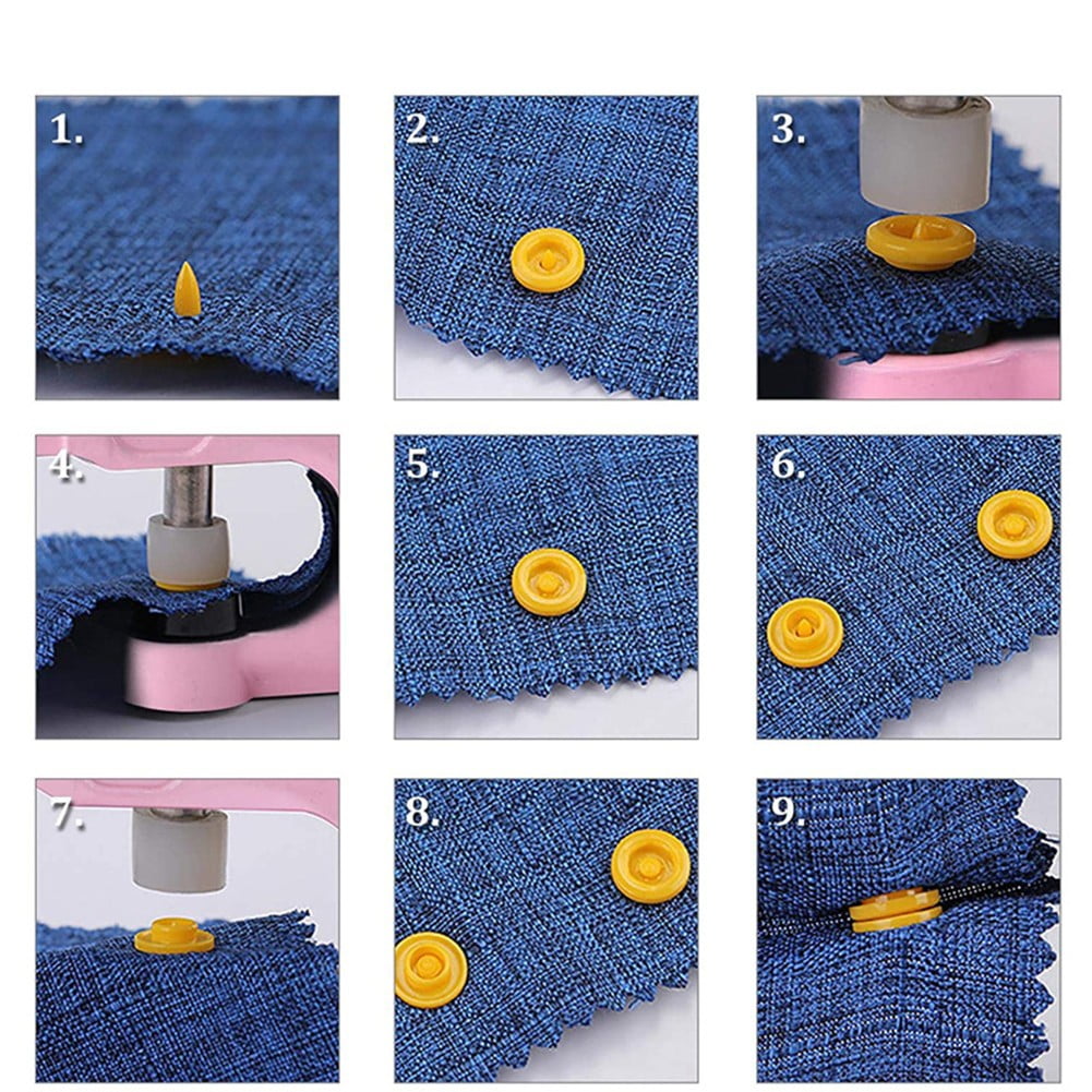 Sewing Button Button 100 Pcs/set Closures Connectors Hand Pliers Set Press Button Resin Button Snap Hand Press
