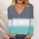 thumbnail image 2 of Camisas Para Mujer Casual Suelta Con Cuello en V Tie-Dye Estampado Blusa de Manga Larga Camiseta Tops Odeerbi ODB128216, 2 of 5