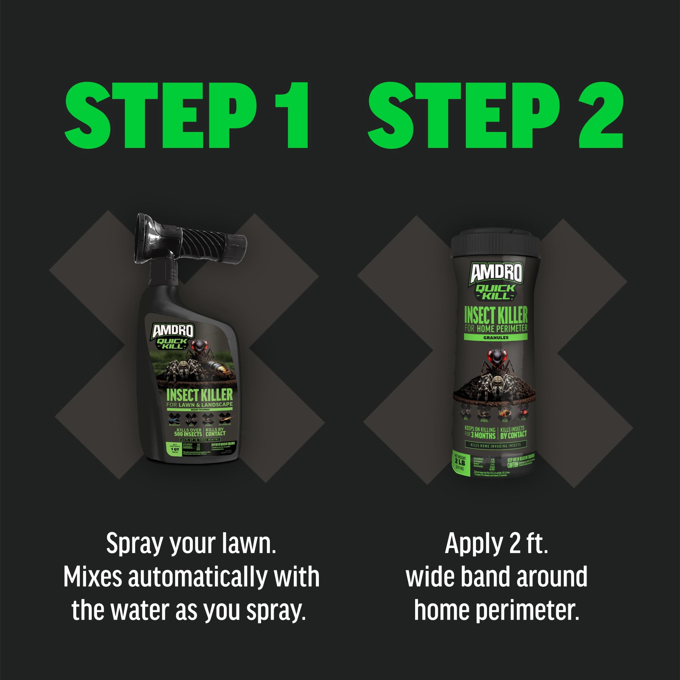 Amdro Insect Killer Yard Liquid RTS & Granule Bundle