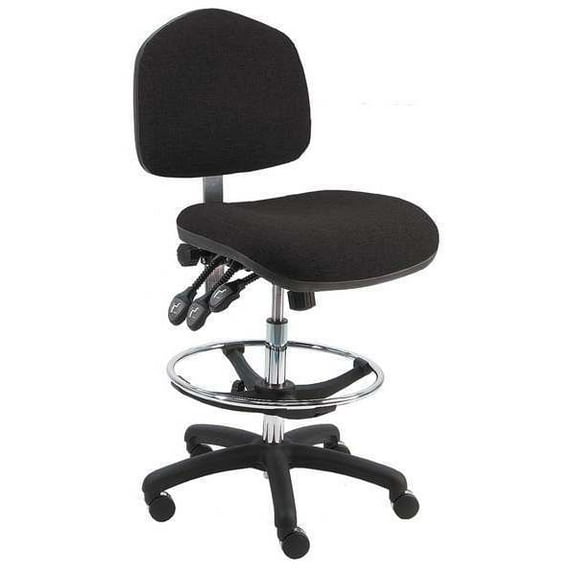 Benchpro Fabric Task Chair, 21" to 31", No Arms, Black WNT-FB-3L