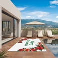 thumbnail image 2 of Christmas Poinsettia Outdoor Rug 3x5 Ft, Non Slip Washable Area Rug, Farmhouse Red Flowers Floral Leaves Patio Rugs Carpet Runner, Large Floor Mat for Indoor/Outdoor Deck Porch Camping, 2 of 8
