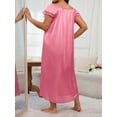 thumbnail image 2 of Chemise de Nuit Plissée à Encolure Carrée avec Nœud pour Femme Grande Taille, 2 of 4