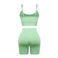 thumbnail image 6 of GAI YI Women's 2-Piece Coordinated Set High-Intensity Workout Set - Seamless Sports Bra & High-Waisted Shorts， Tummy Control & Breathable，Green，Size L, 6 of 6