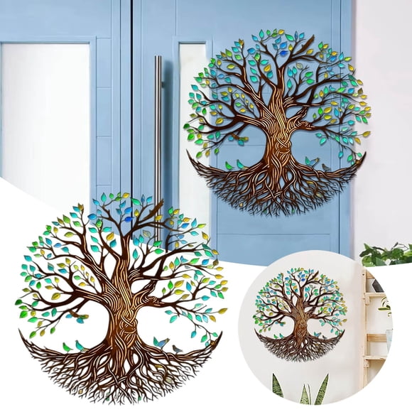 Metal Wall Art Hanging Sculpture Of Life Ornament For Home Room Decorative Piece
