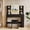Black, variant on Lacoo Makeup Vanity Set with Lighted Mirror & Storage Stool, 3 Color Dimmable LED Dressing Table with Drawers & Shelves for Bedroom, White