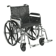 Drive Medical Sentra Extra Heavy Duty Wheelchair, Detachable Full Arms, Swing away Footrests