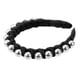 thumbnail image 1 of diadema con cinta trenzada de perlas sintéticas, diadema de moda para mujer, negro, 0,79 pulgadas de ancho, 1 of 7