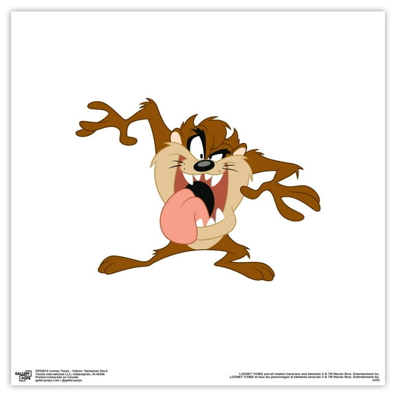 Gallery Pops Looney Tunes - Classic Tasmanian Devil Wall Art, Unframed Version, 12" x 12"