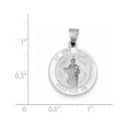 thumbnail image 3 of 14k White Gold Polish/Satin St Jude Thaddeus Medal Hollow Pendant Charm, 3 of 4