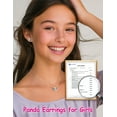 thumbnail image 3 of JustBeingCute Earrings for Girls Women 925 Sterling Silver Stud Earring for Granddaughter, 3 of 10