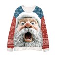 thumbnail image 4 of KHONTS Santa Christmas Sweatshirts for Men Funny Christmas Tops Crewneck 3D Printed Xmas Holiday Pullover Shirts A L, 4 of 4