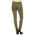 thumbnail image 3 of WAX JEAN Women's PREMIUM Womens Stretch Solid Casual Skinny TWILL Cargo Pants (Wax Jeans 90010), 3 of 3