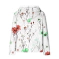 thumbnail image 4 of Women's Waffle Sweatshirt Fashion Print Hooded Sweatshirts Loose Casual Long Sleeve Top with Pocket Drawstring Pullover 2025 Trendy Clothing, 4 of 5