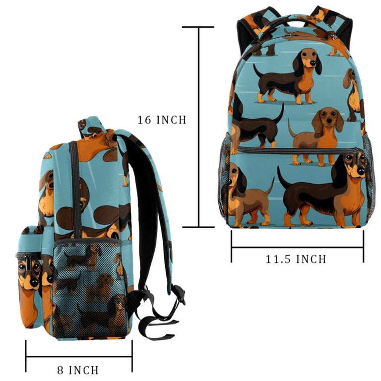 Lightweight Backpack Dachshund School Bag Travel Laptop 