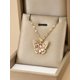 thumbnail image 3 of Juego de Joyas Mariposa Rosa con Perlas y Circonita, Collar y Aretes, 3 of 3