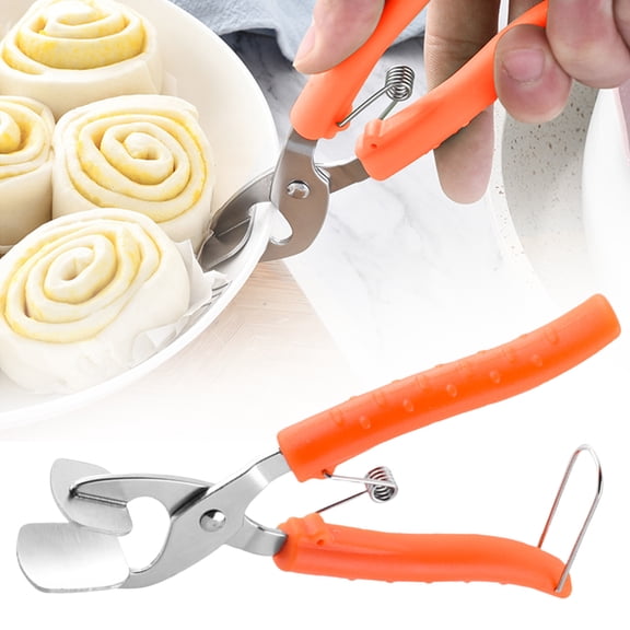 Stainless Steel Pot Gripper, Heavy Duty Hot Pan Lifter with Non-Slip Handle, Heat Resistant Bowl Clamp for Kitchen, Oven, Air Fryer, Dish Retrieval, Oven Mitt Alternative(C)