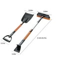 thumbnail image 3 of AuroraX Portable Snow Removal Kit 5 -In-1 Multi-Purpose Snow Shovel with D-Grip Handle,Included Ice Scraper and Rotatable Snow Brush,Automotive Tools Snow Removal Tool, 3 of 6