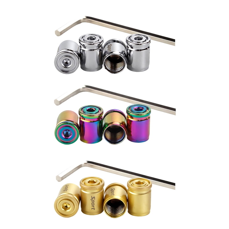 OneNine 4pcs Tire Valve Stem Caps, Anti-Theft Heavy-Duty Aluminum Alloy OneNine 4pcs Tire Valve Stem Caps, Anti-Theft Heavy-Duty Aluminum Alloy