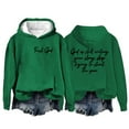 thumbnail image 1 of Prolriy Chandails à Capuchon pour Femmes, Sweat à Capuche Décontracté Imprimé Dieu Qui Écrit Encore pour Femmes Vert XXXXL, 1 of 4