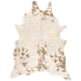 thumbnail image 5 of nuLOOM Marcia SpinClean Machine Washable Faux Cowhide Area Rug, 5' 9" x 7' 7", Shaped, Marcia Off-white, 5 of 9