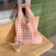 thumbnail image 1 of Bolsa de mano de felpa para otoño e invierno, de hombro de viaje de calle para mujer a cuadros (rosa) Ehuebsd Para Estrenar, 1 of 9
