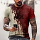 thumbnail image 2 of Playeras Hombre Gimnasio Hombres Letras Teñidas Cuello Redondo Manga Corta Camiseta Casual Tendencia Suelta Y Cómoda Superior, 2 of 4