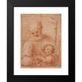 thumbnail image 2 of Anonymous 15x18 Black Modern Framed Museum Art Print Titled - Joseph and Child (Recto) (16th Century), 2 of 5