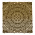 thumbnail image 2 of Ambesonne Mandala Shower Curtain, Abstract Floral Folk Design, 69"Wx70"L, Sand Brown, 2 of 4