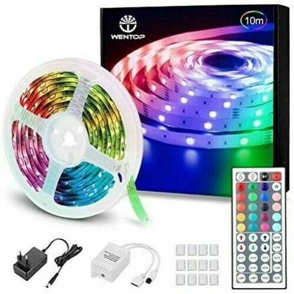 WENTOP LED Strip Light Rope 32.8ft Color Changing Lights with Remote Control